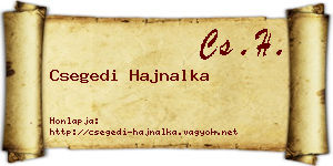 Csegedi Hajnalka névjegykártya